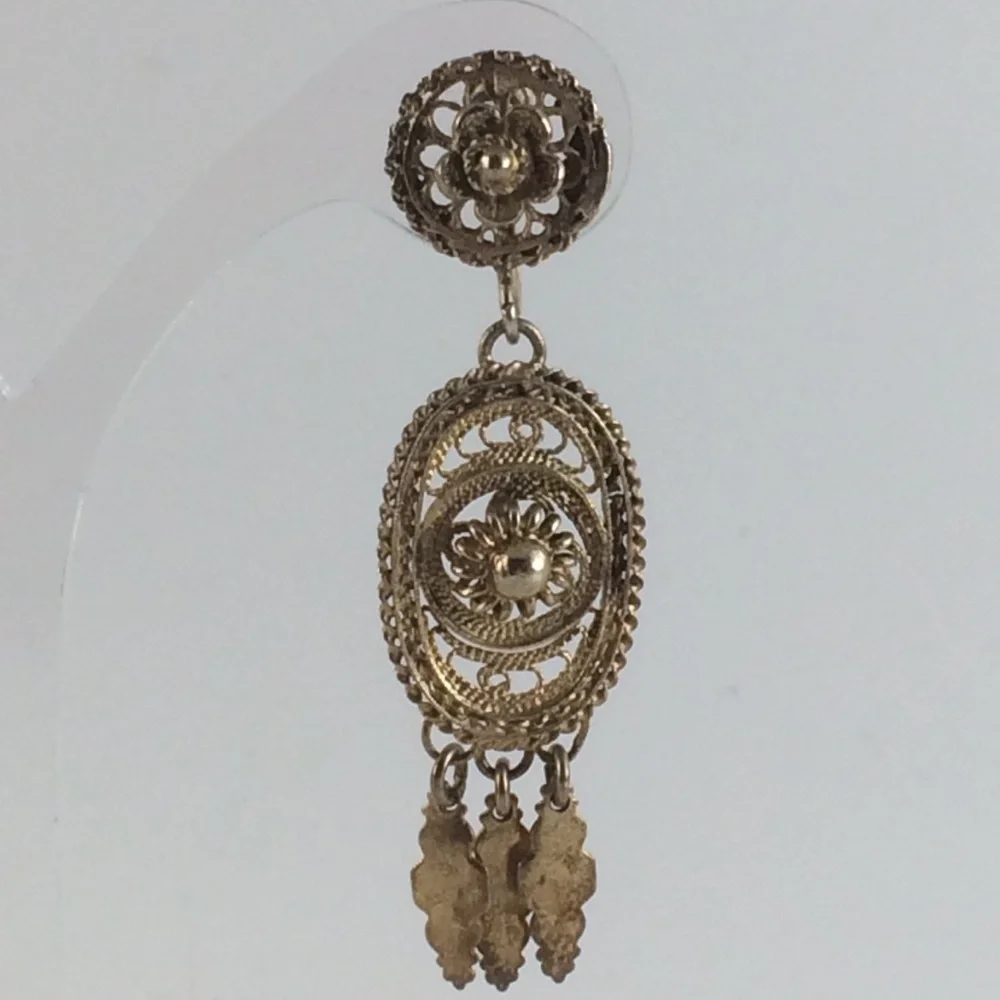 Vintage Gold plated sterling earrings